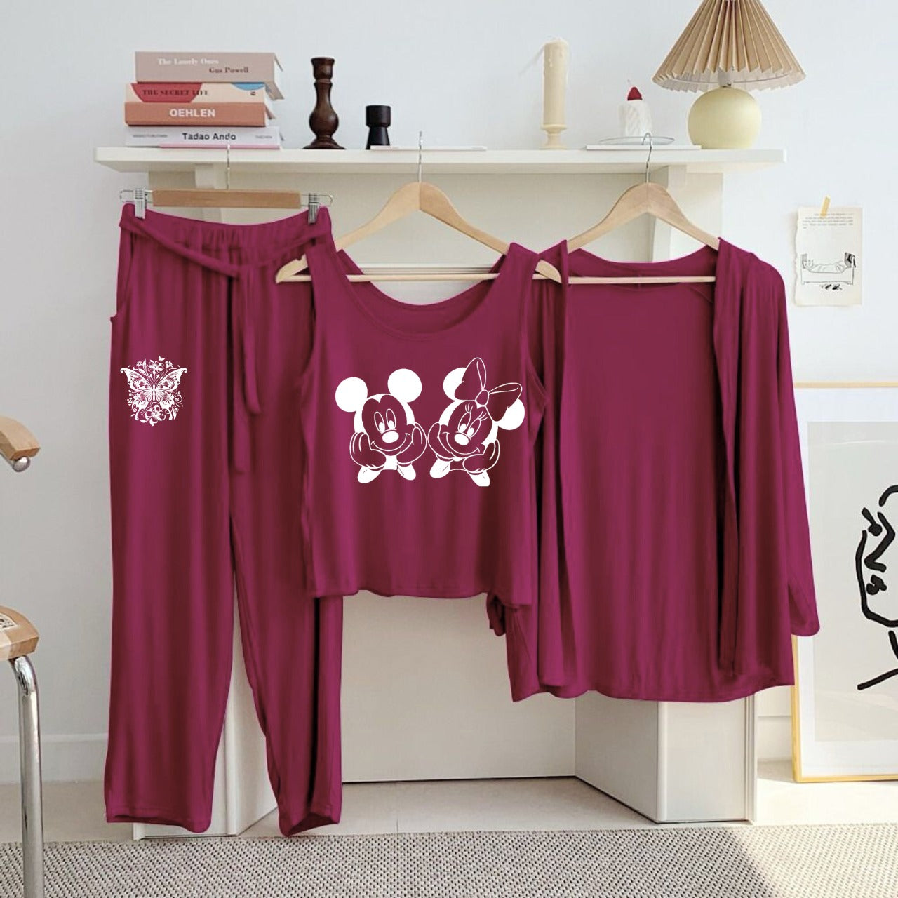 New Arrival Launched 3pcs Night Suits For Womens And Girls