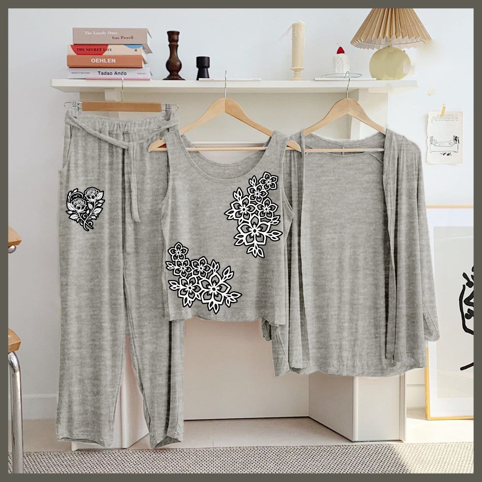 New Arrival Launched 3pcs Night Suits For Womens And Girls