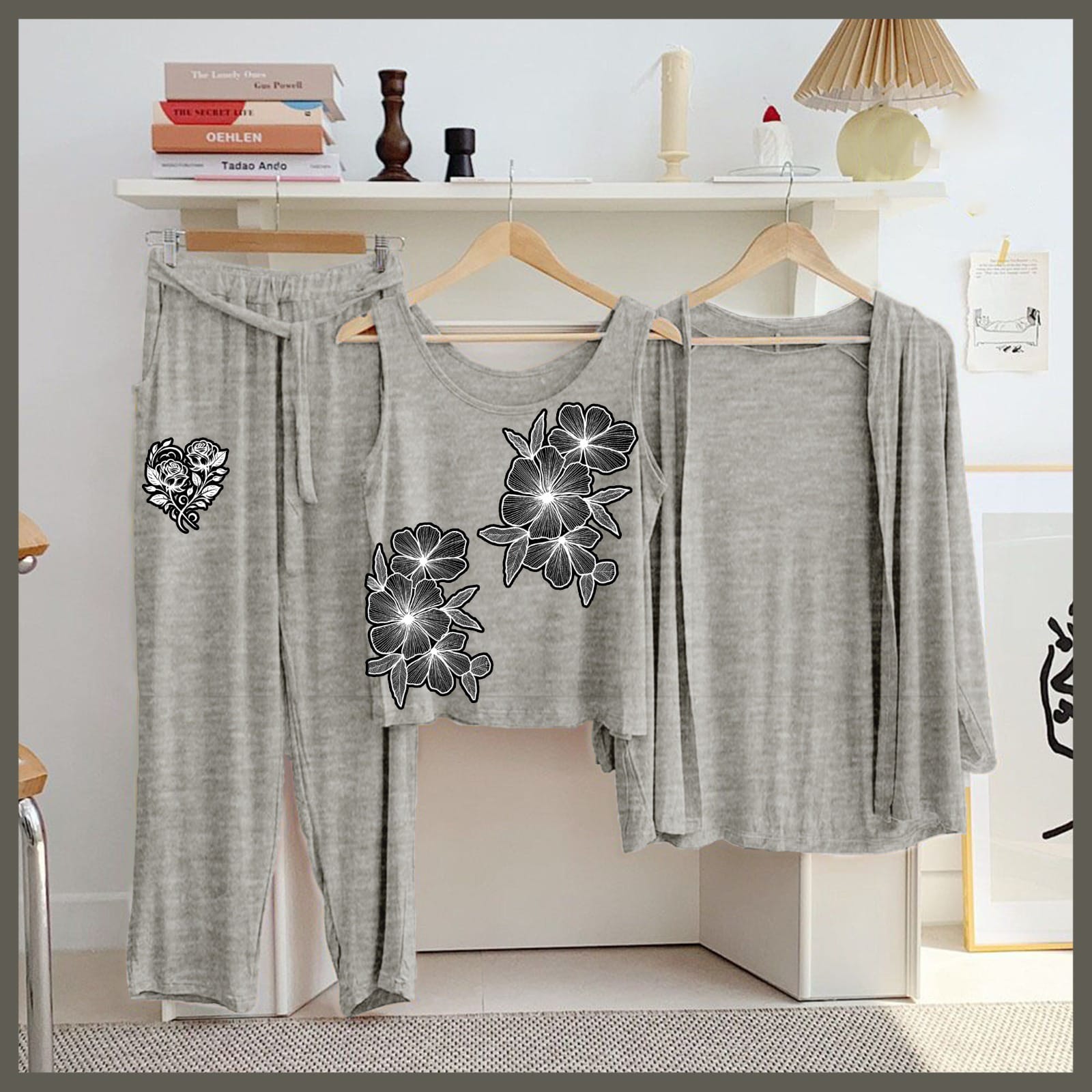 New Arrival Launched 3pcs Night Suits For Womens And Girls