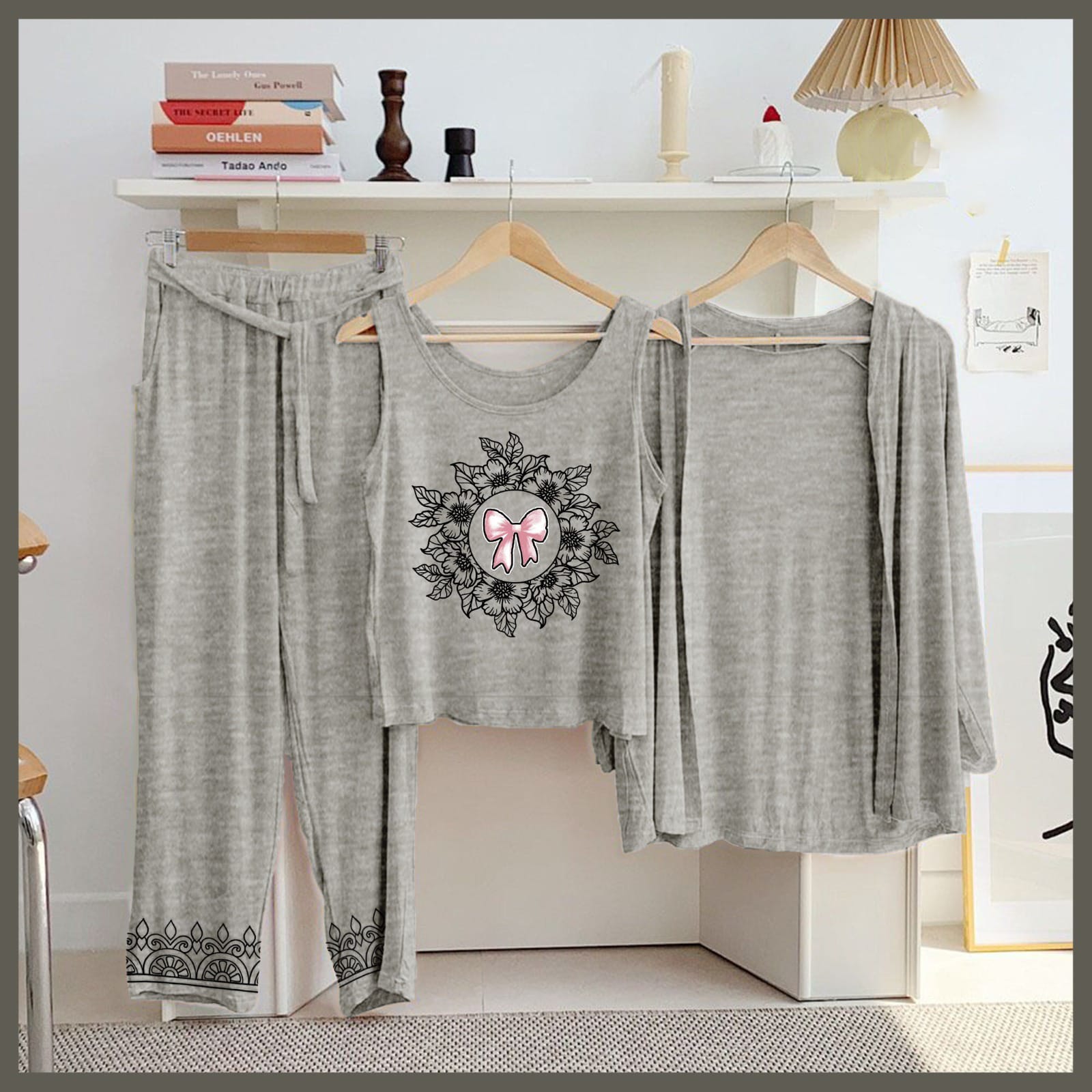 New Arrival Launched 3pcs Night Suits For Womens And Girls