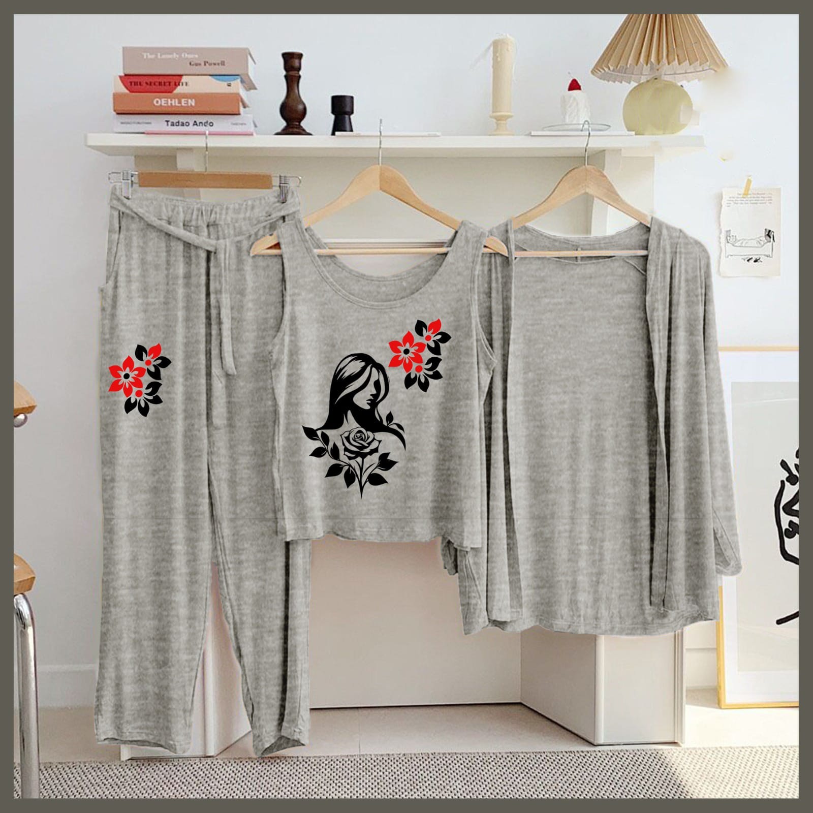New Arrival Launched 3pcs Night Suits For Womens And Girls