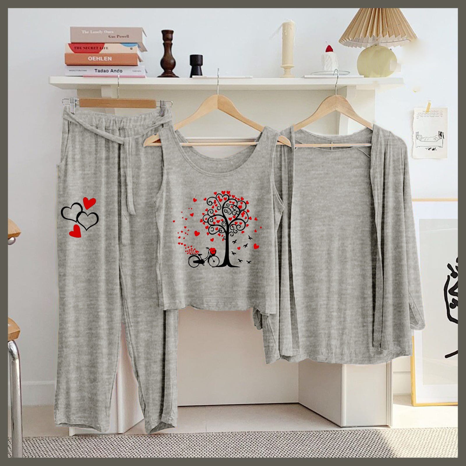 New Arrival Launched 3pcs Night Suits For Womens And Girls