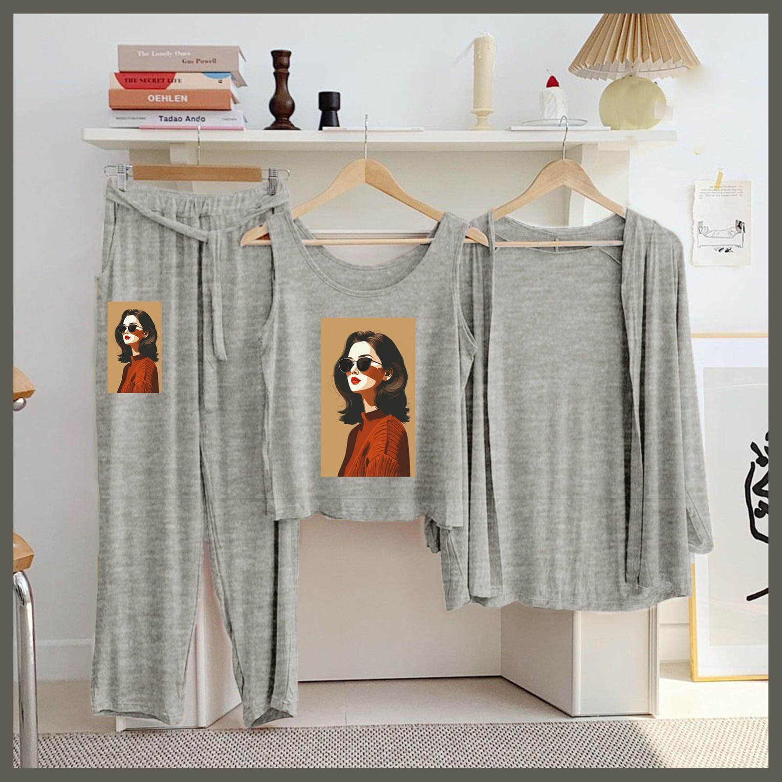 New Arrival Launched 3pcs Night Suits For Womens And Girls