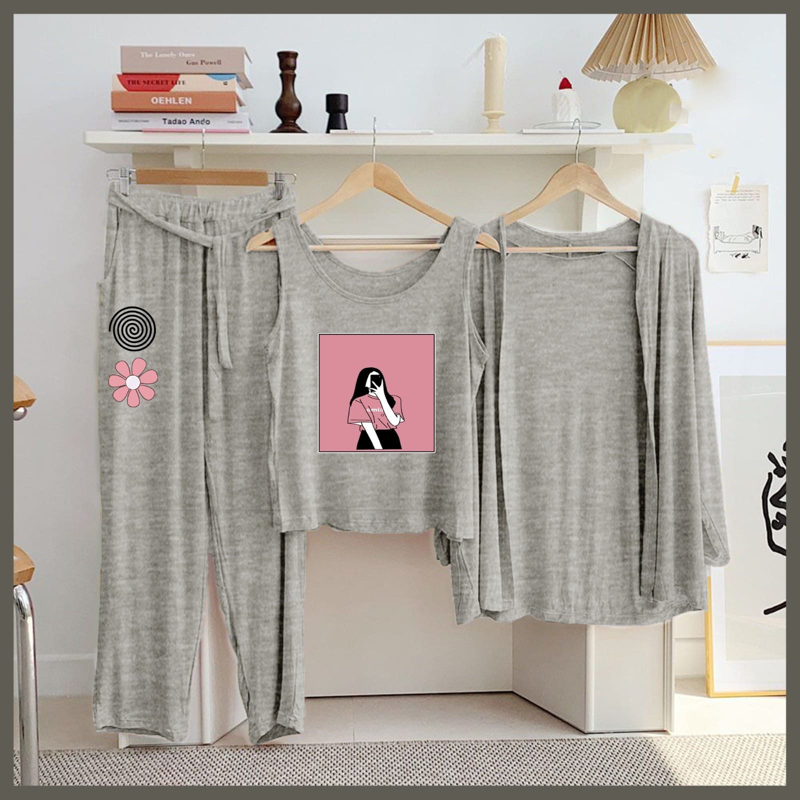 New Arrival Launched 3pcs Night Suits For Womens And Girls