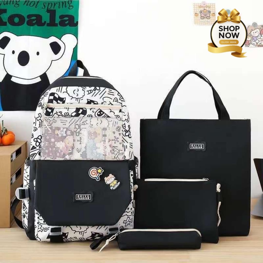 High Quality 4pcs School Bag & Hand Bag For Girls