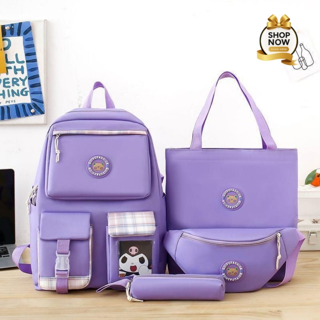 High Quality 4pcs School Bag & Hand Bag For Girls