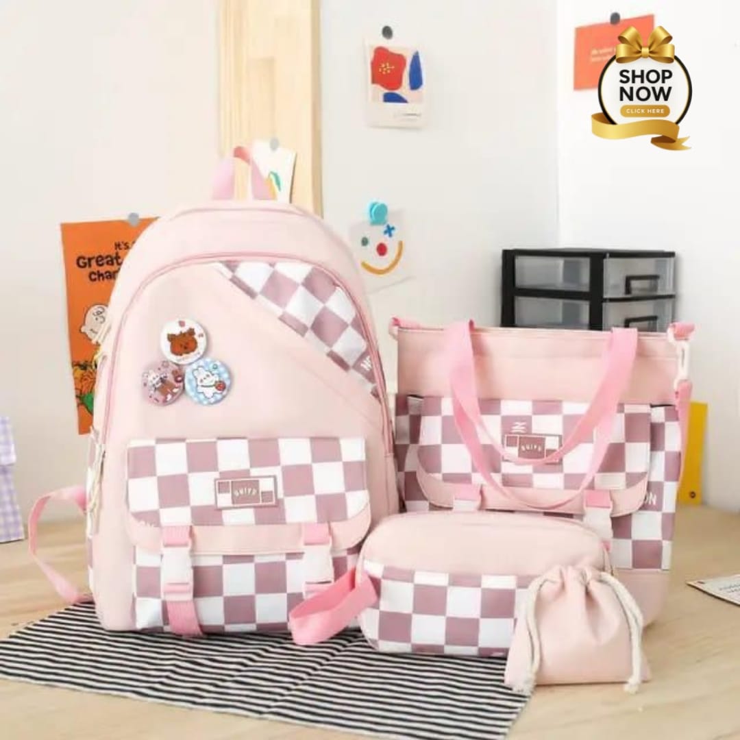 High Quality 4pcs School Bag & Hand Bag For Girls