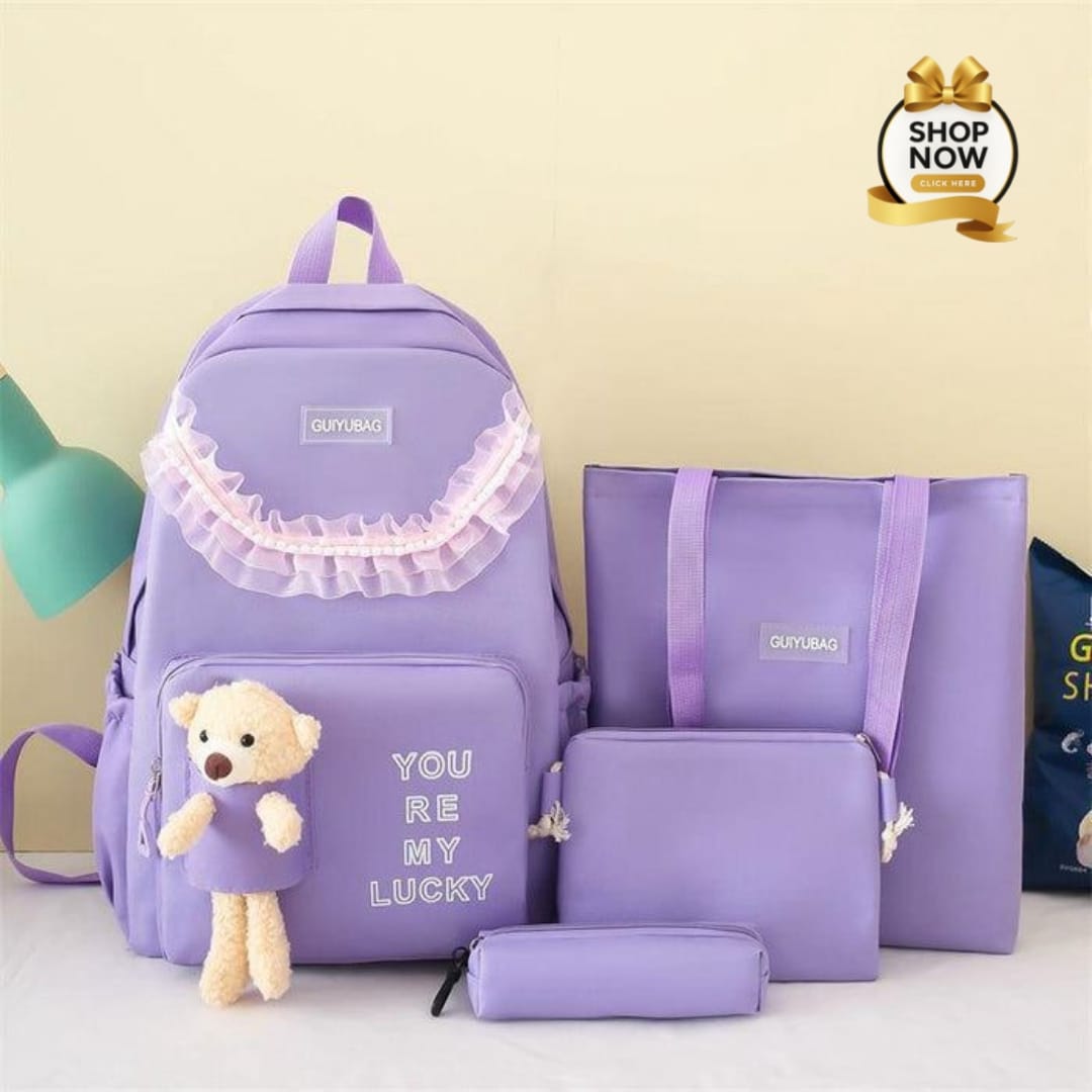 High Quality 4pcs School Bag & Hand Bag For Girls