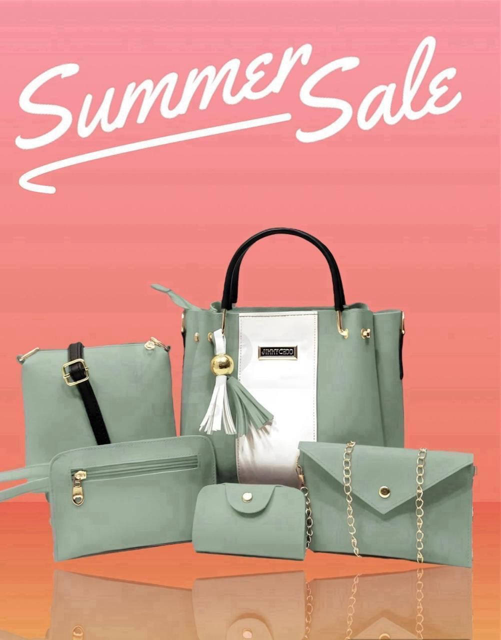 Jimmy Choo High Quality 5 Pcs Bag Sets For Girls