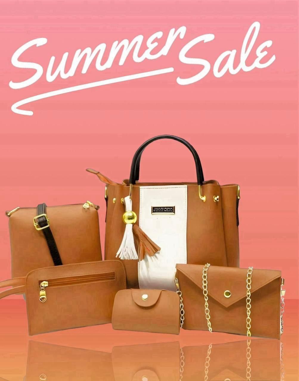Jimmy Choo High Quality 5 Pcs Bag Sets For Girls