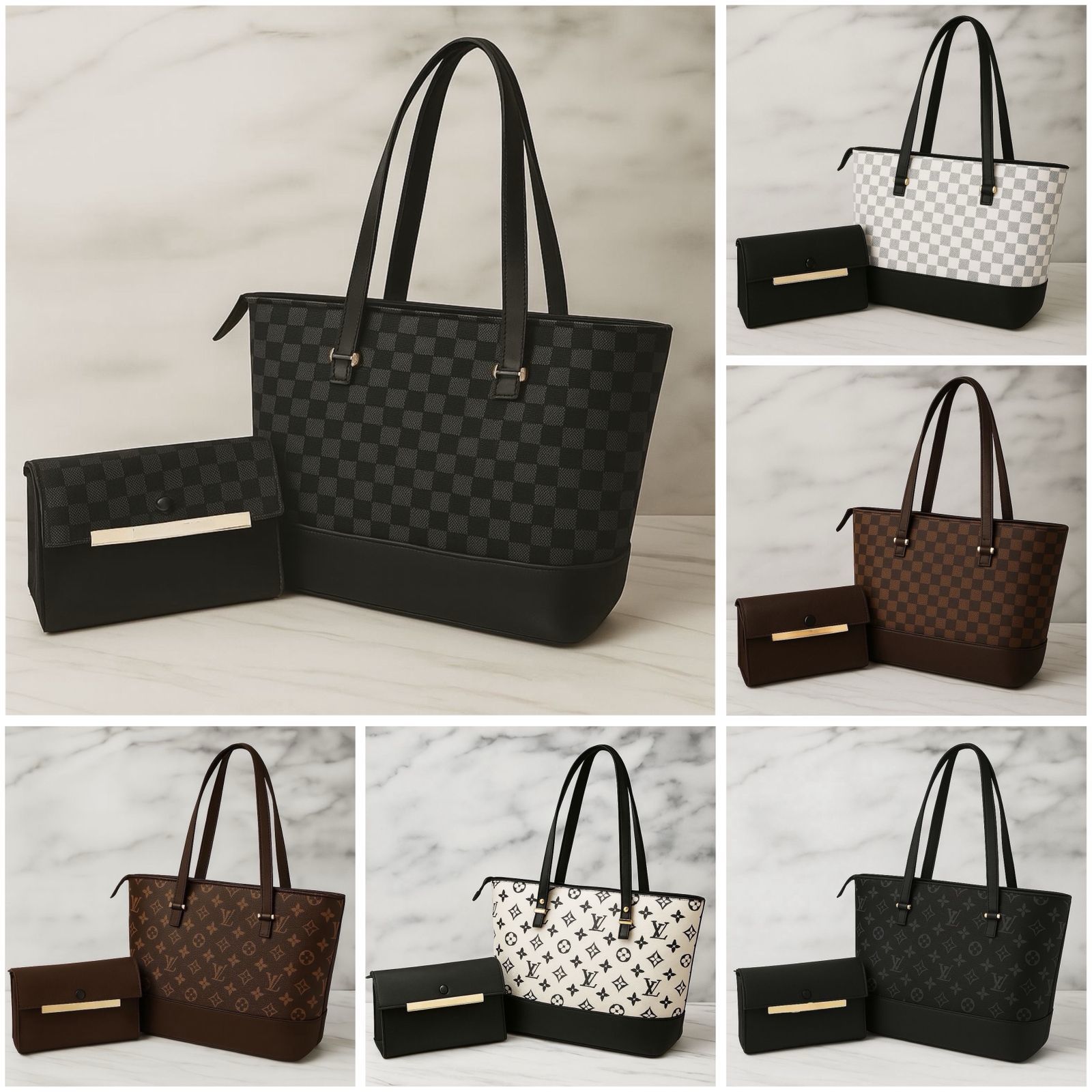 Louis Vuitton High Quality Tote Bag With Clutch Wallet